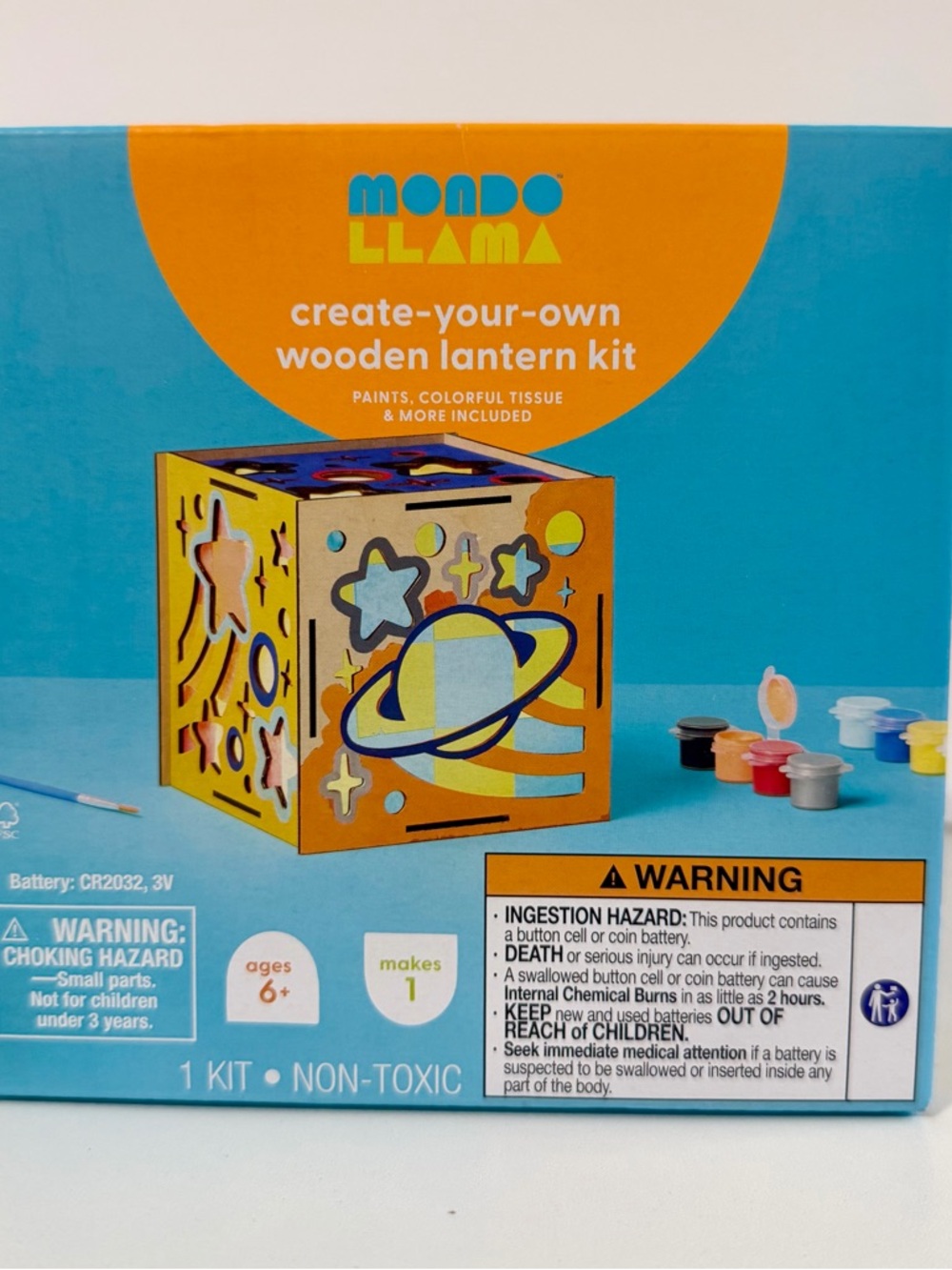 Mondo Llama Create-Your-Own Wooden Lantern Kit - Brand New